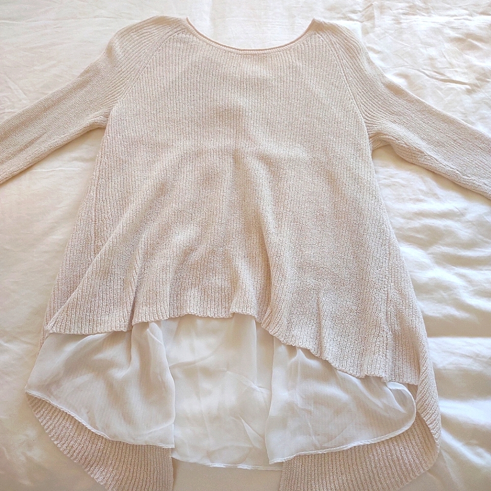 Moth anthropologie cream pull over sweater- Sz S